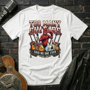Too Many Guitars Red Roo T-Shirt